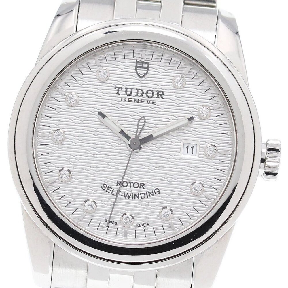 TUDOR Glamour 11P Diamond Date Silver Dial Automatic Boy's Watch